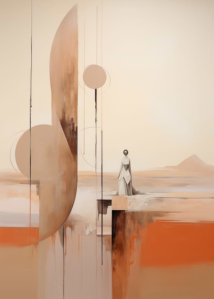 Abstract Figure in Desert