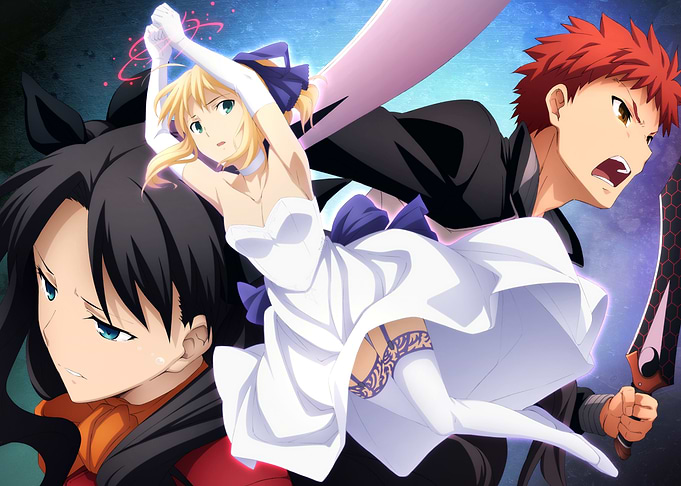 Saber, Shirou and Rin