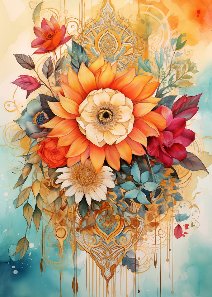 Watercolor Floral Bouquet