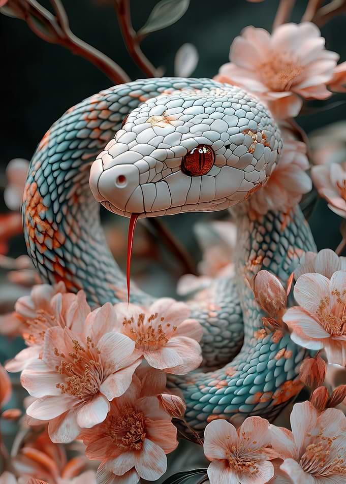 Snake in Bloom