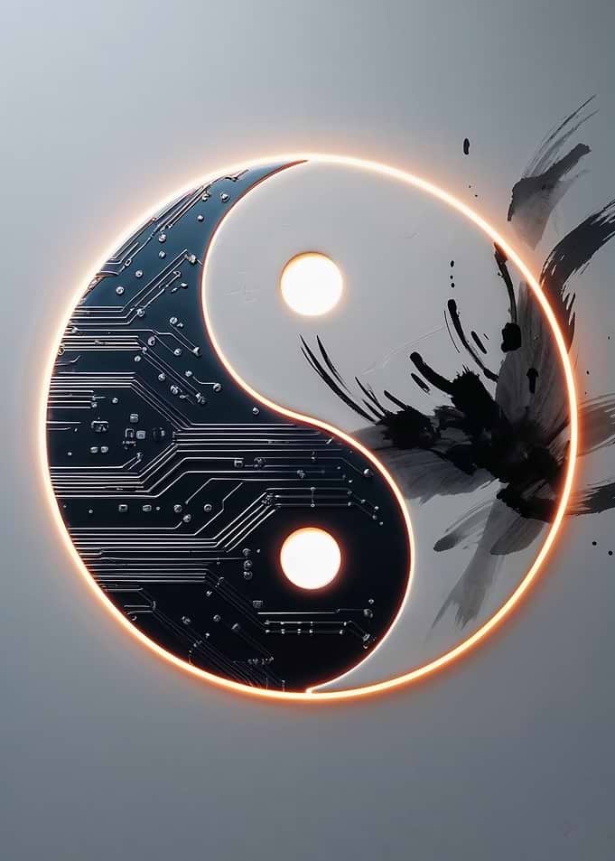 Technology and Nature Yin Yang
