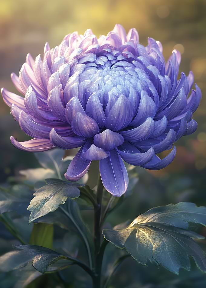 Purple Chrysanthemum Bloom