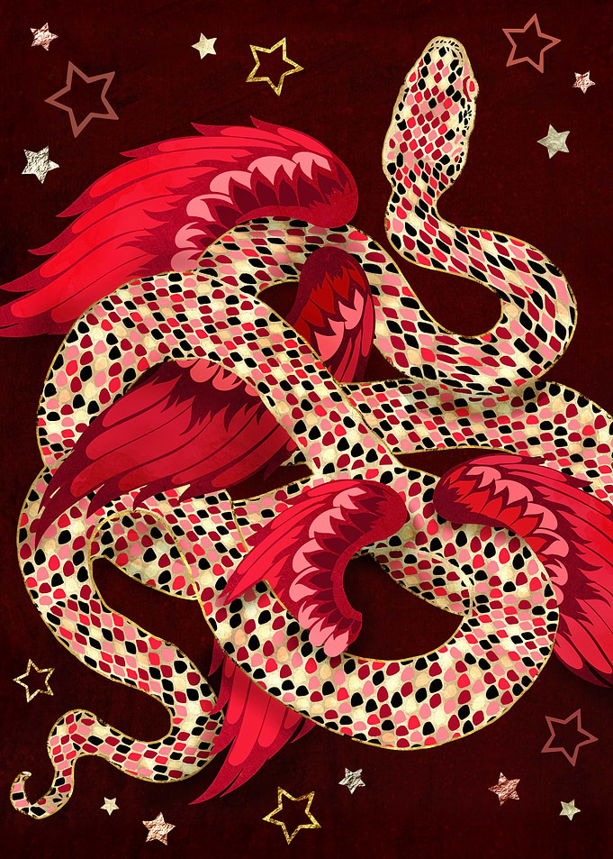 Lunar New Year Mythical Snake
