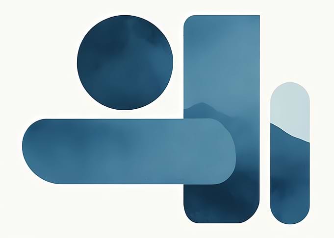 Abstract Blue Shapes