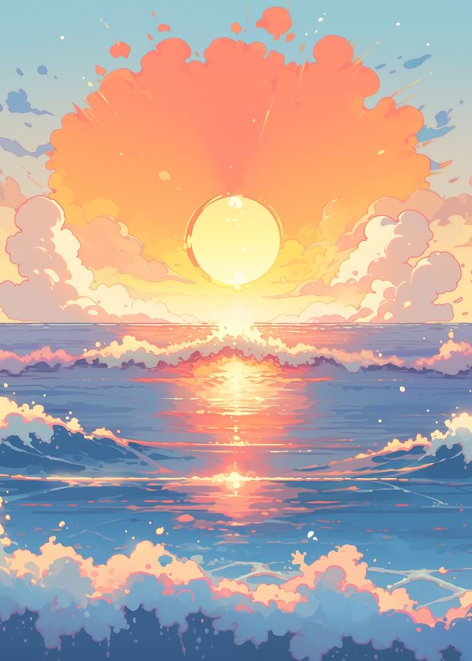 Sunset Ocean Scene