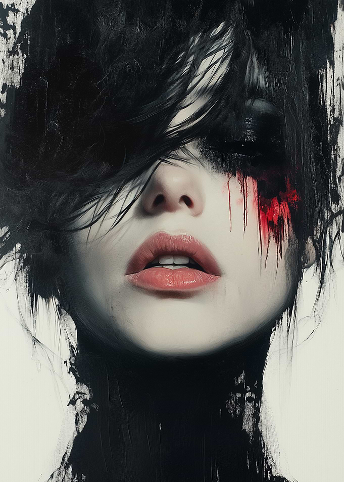 Woman with Bloodstains