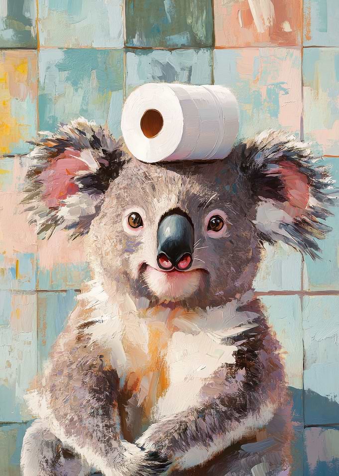 Koala with Toilet Paper