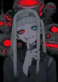 Anime Girl with Red Eyes