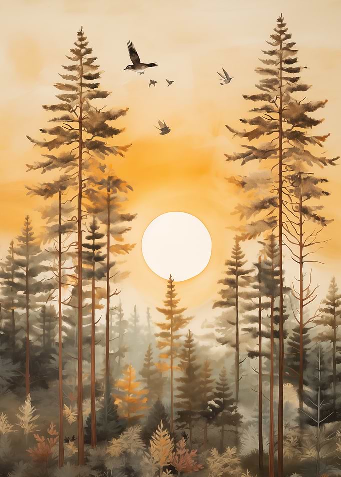 Sunrise in the Pines