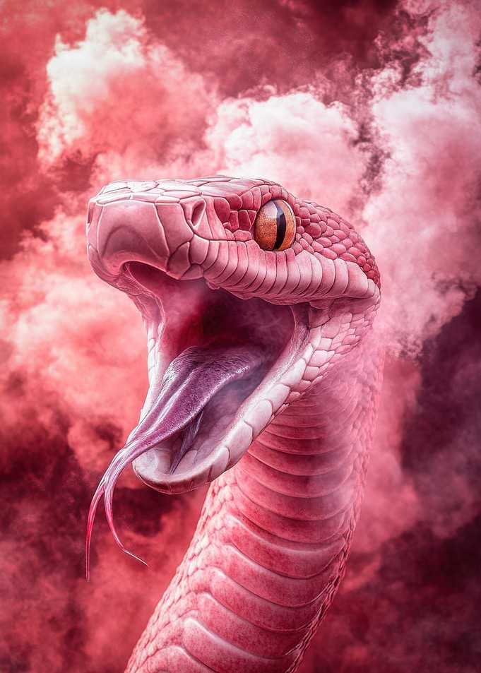 Pink Snake with Smoke