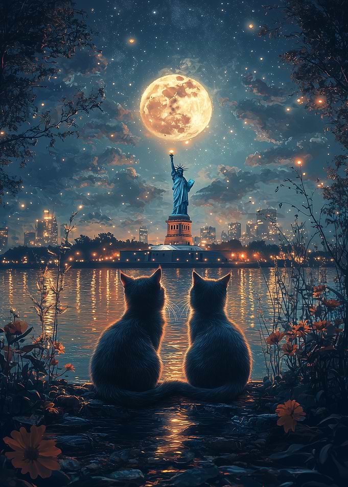 Cats Statue of Liberty