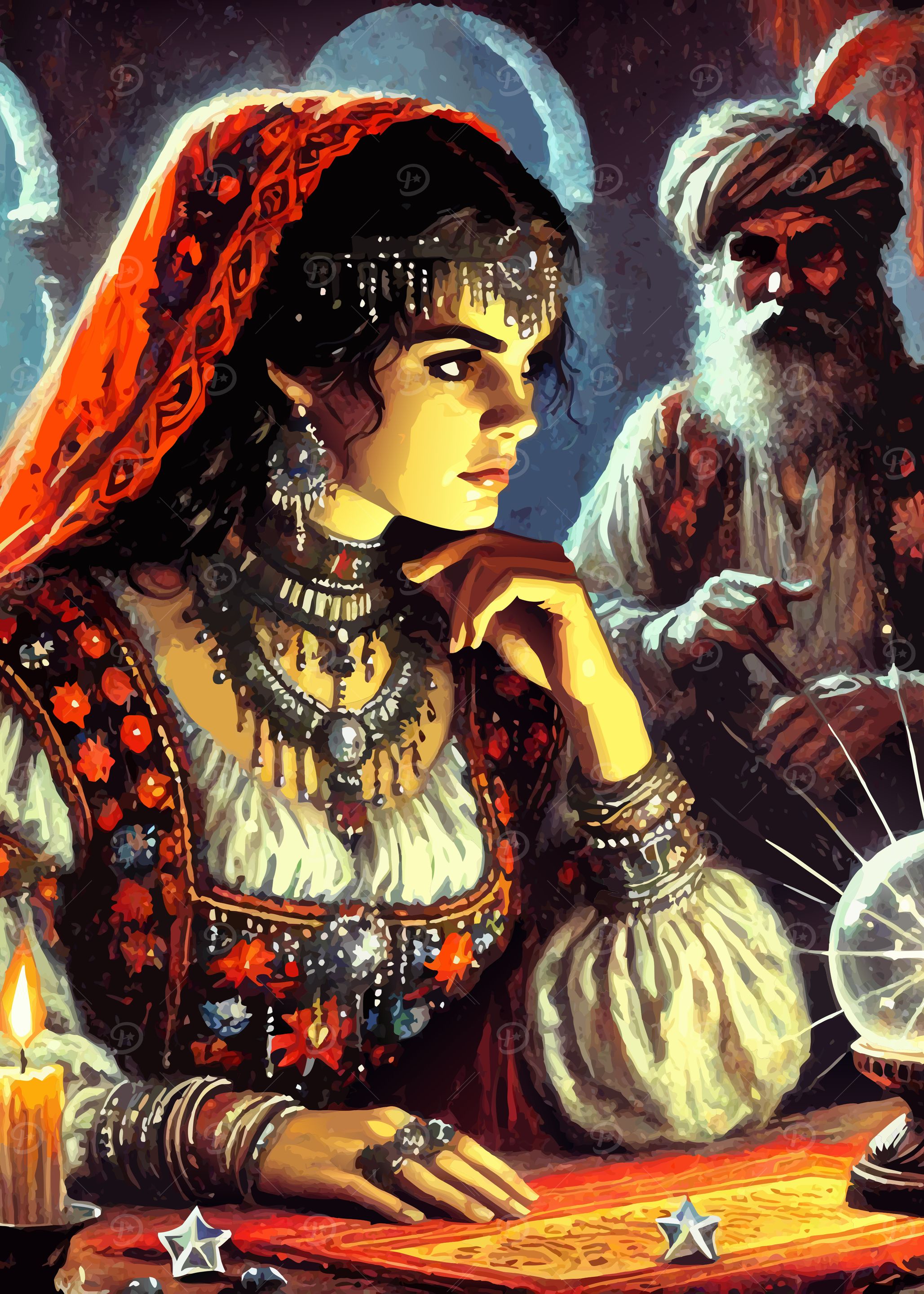 Fortune Teller with Crystal Ball