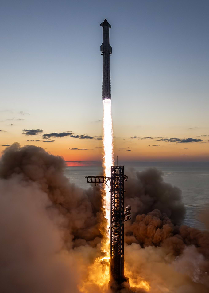 Starship Spacex Launch at Sunset