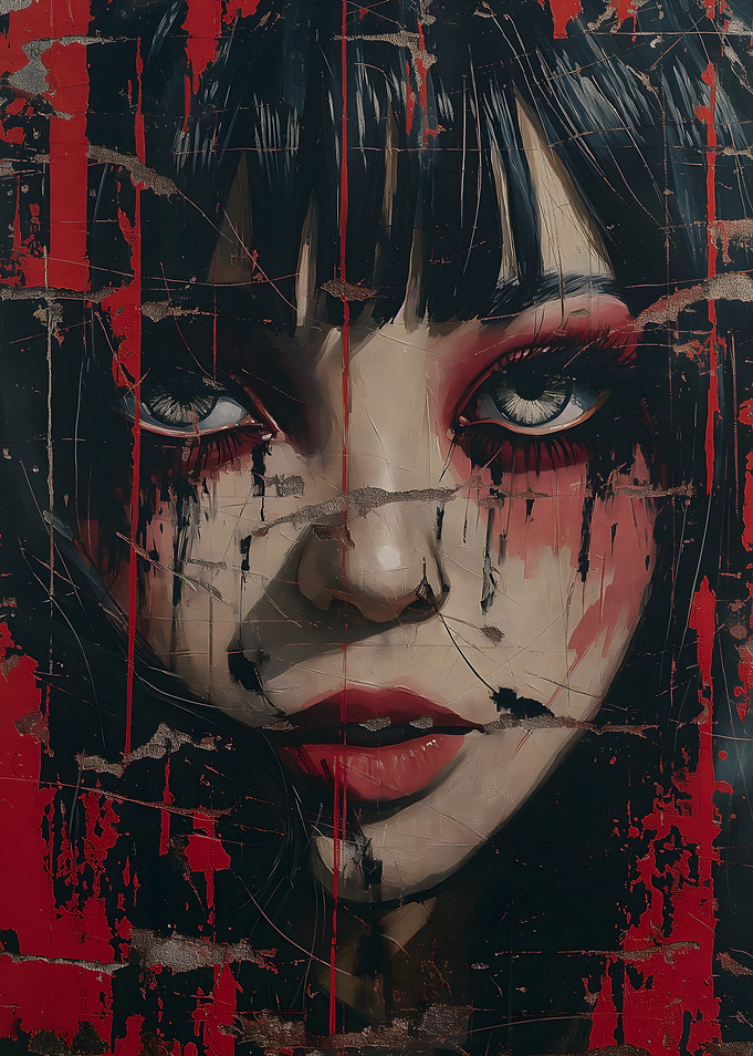 Woman with Red Eyes