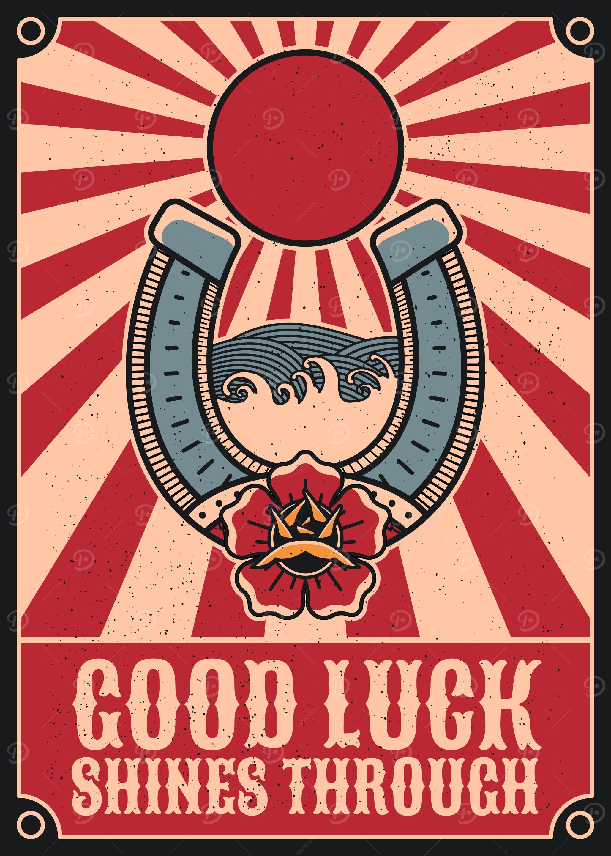 Good luck shines through vintage art