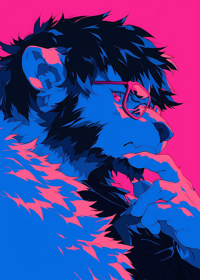 Anthropomorphic Figure in Glasses