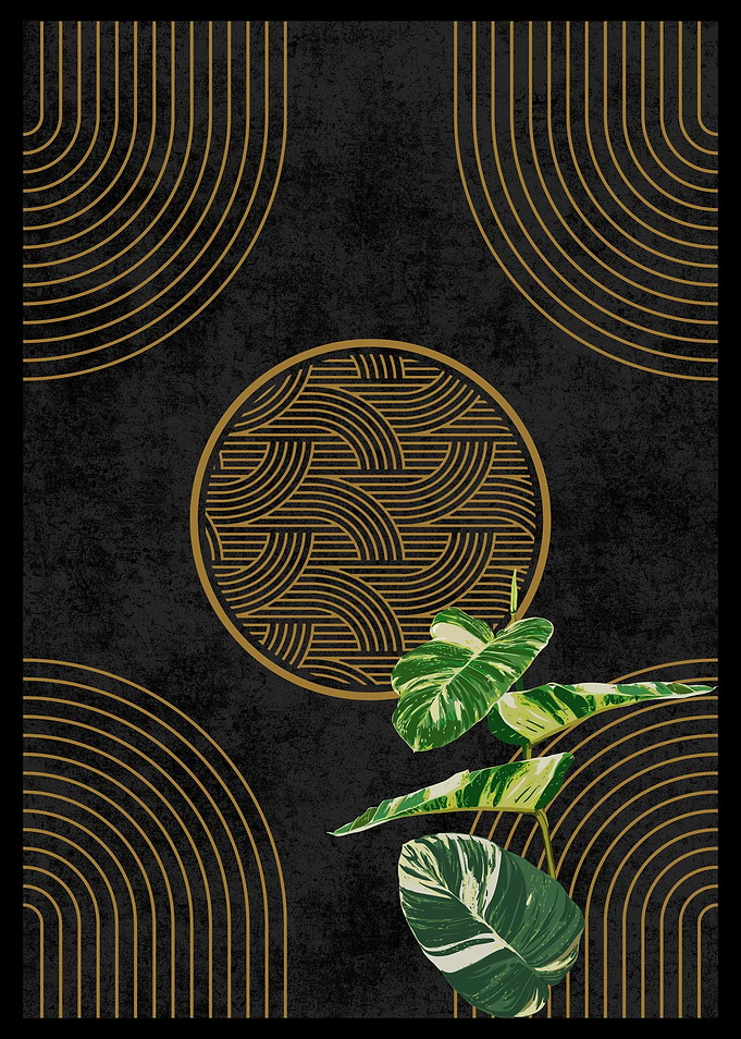Gold Geometric Art Print