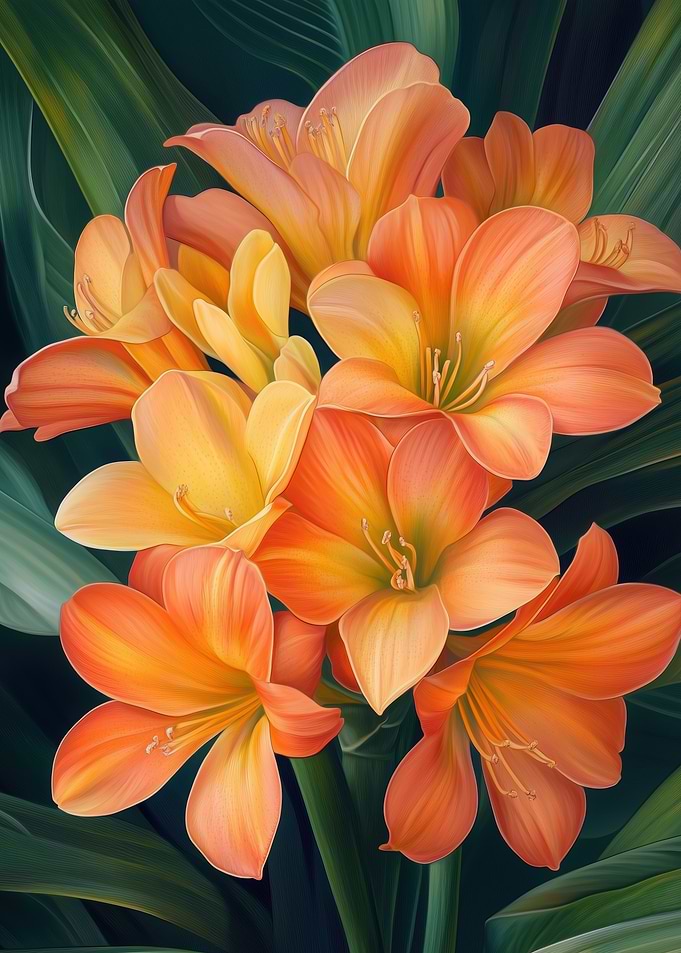 Orange Clivia Bouquet