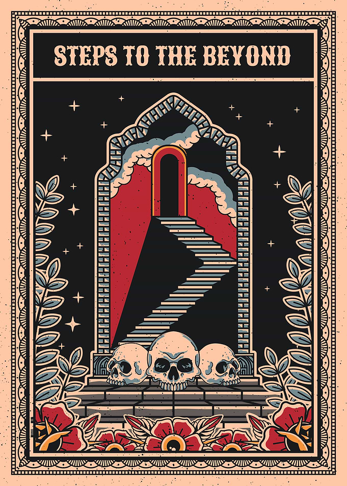 Staircase & Skulls Art