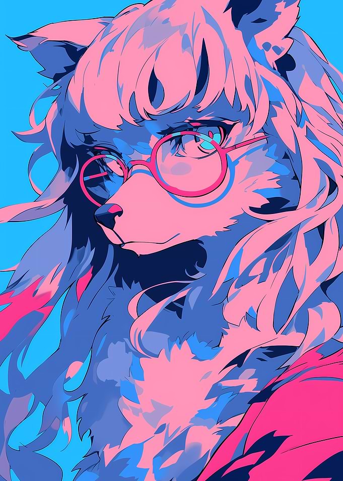 Wolf Girl in Glasses