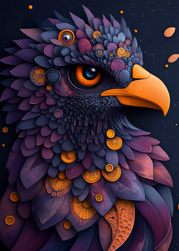 Abstract Eagle Portrait