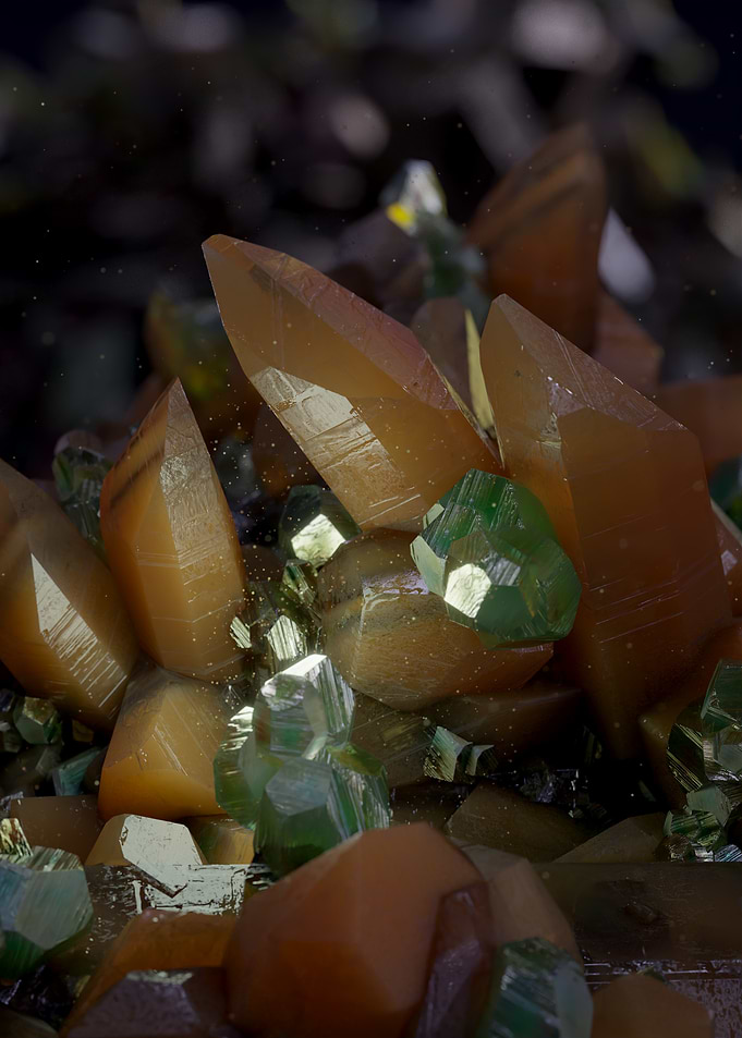 Green and Brown Crystals