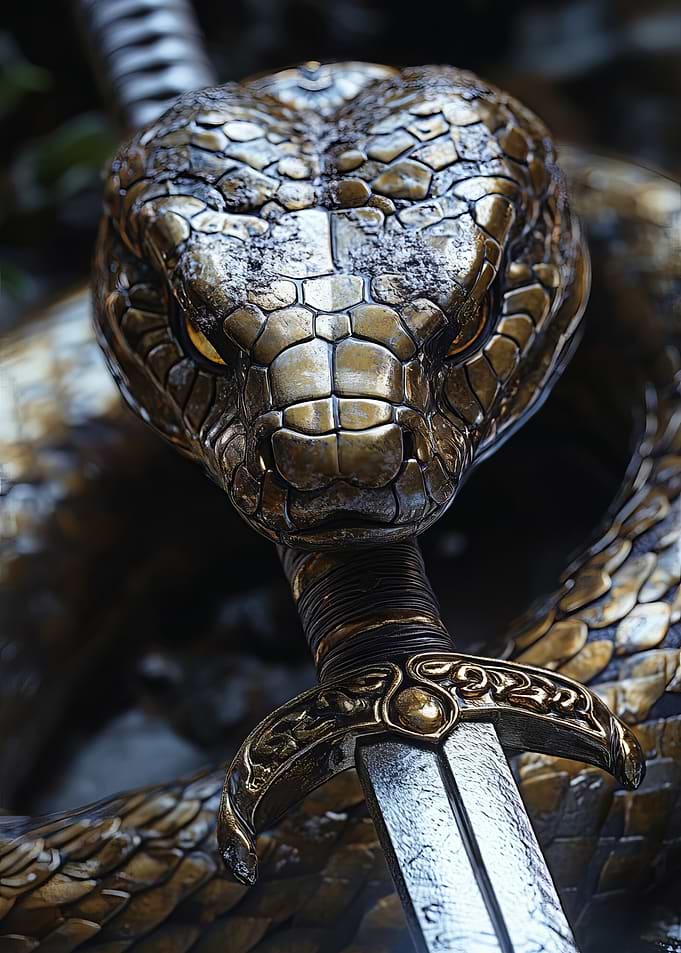 Golden Snake and Sword