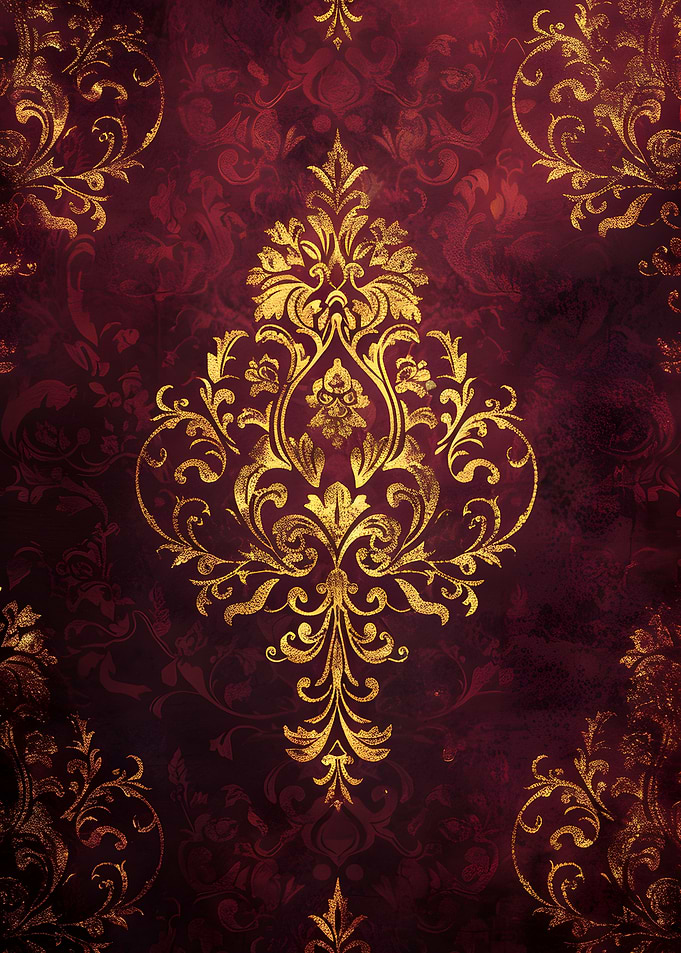 Gold Damask Pattern