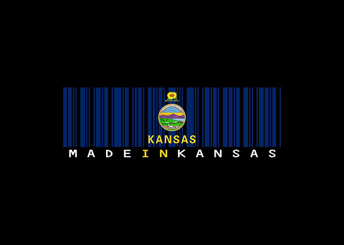 Kansas State Flag Barcode