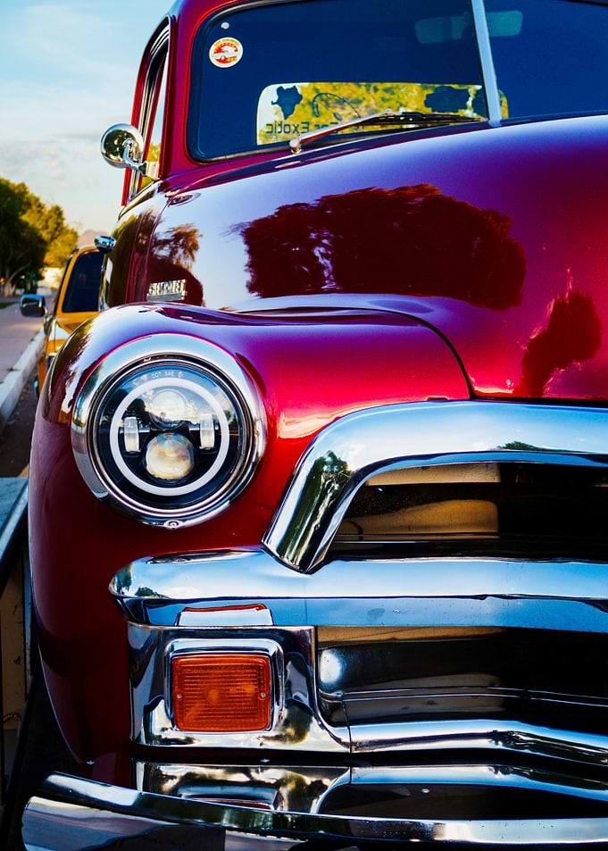 Classic Red Pickup Truck