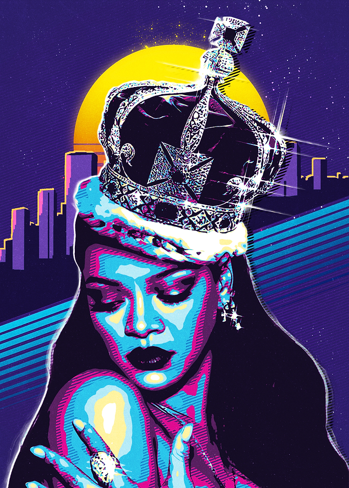Rihanna Retro Pop Art