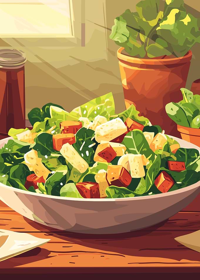 Caesar Salad Illustration
