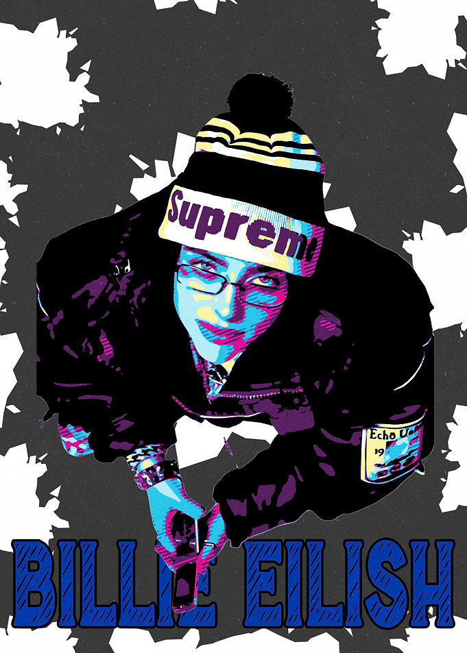 Billie Eilish Pop Art Portrait