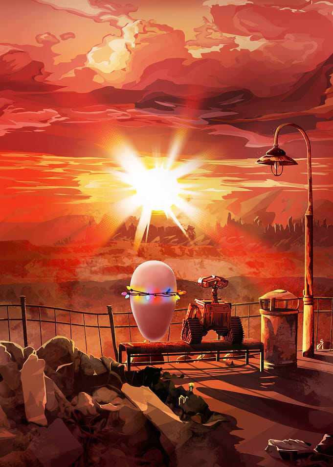 Wall-E Eve Sunset