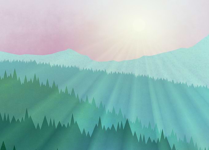 Sunrise Mountain Landscape