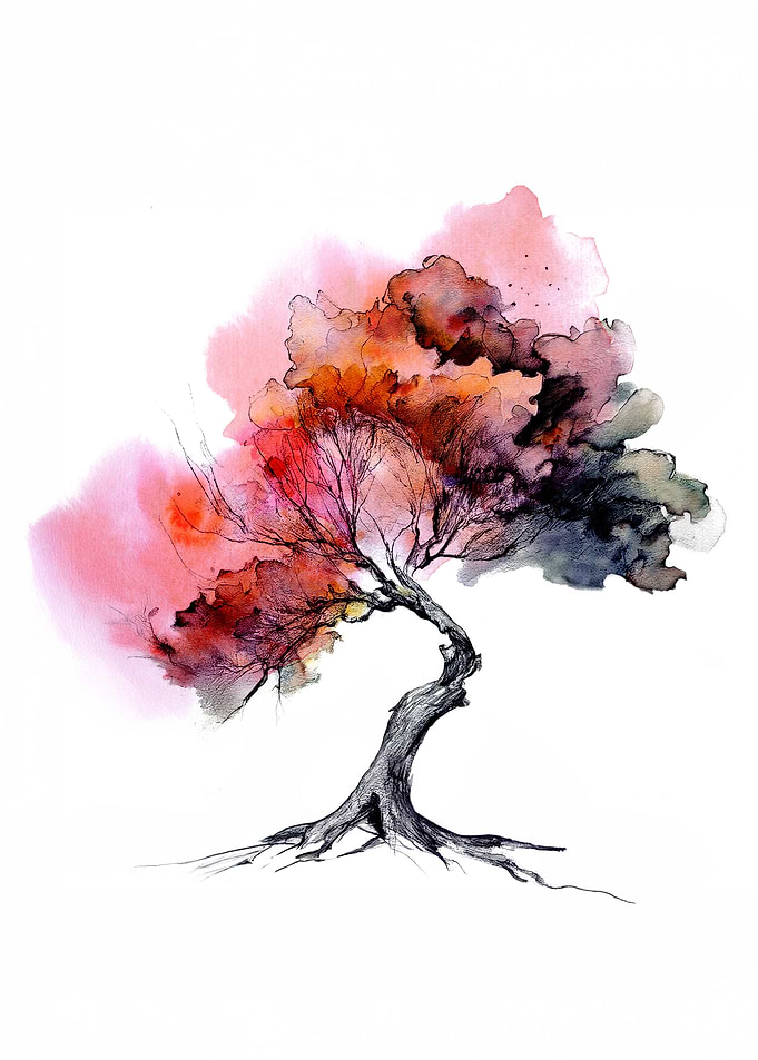 Watercolor Tree Art