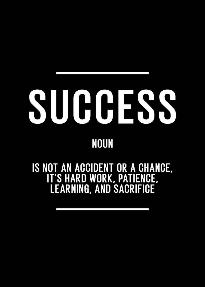 Success Definition | Motivational Wall Art for Entrepreneurs