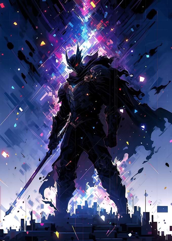 Dark Knight in Neon City