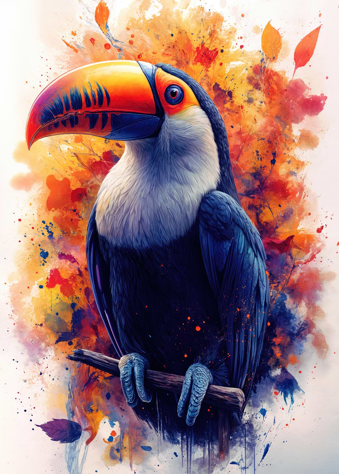 Toucan Watercolor Art