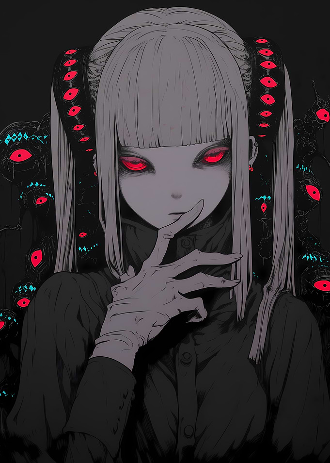 Anime Girl with Eyes