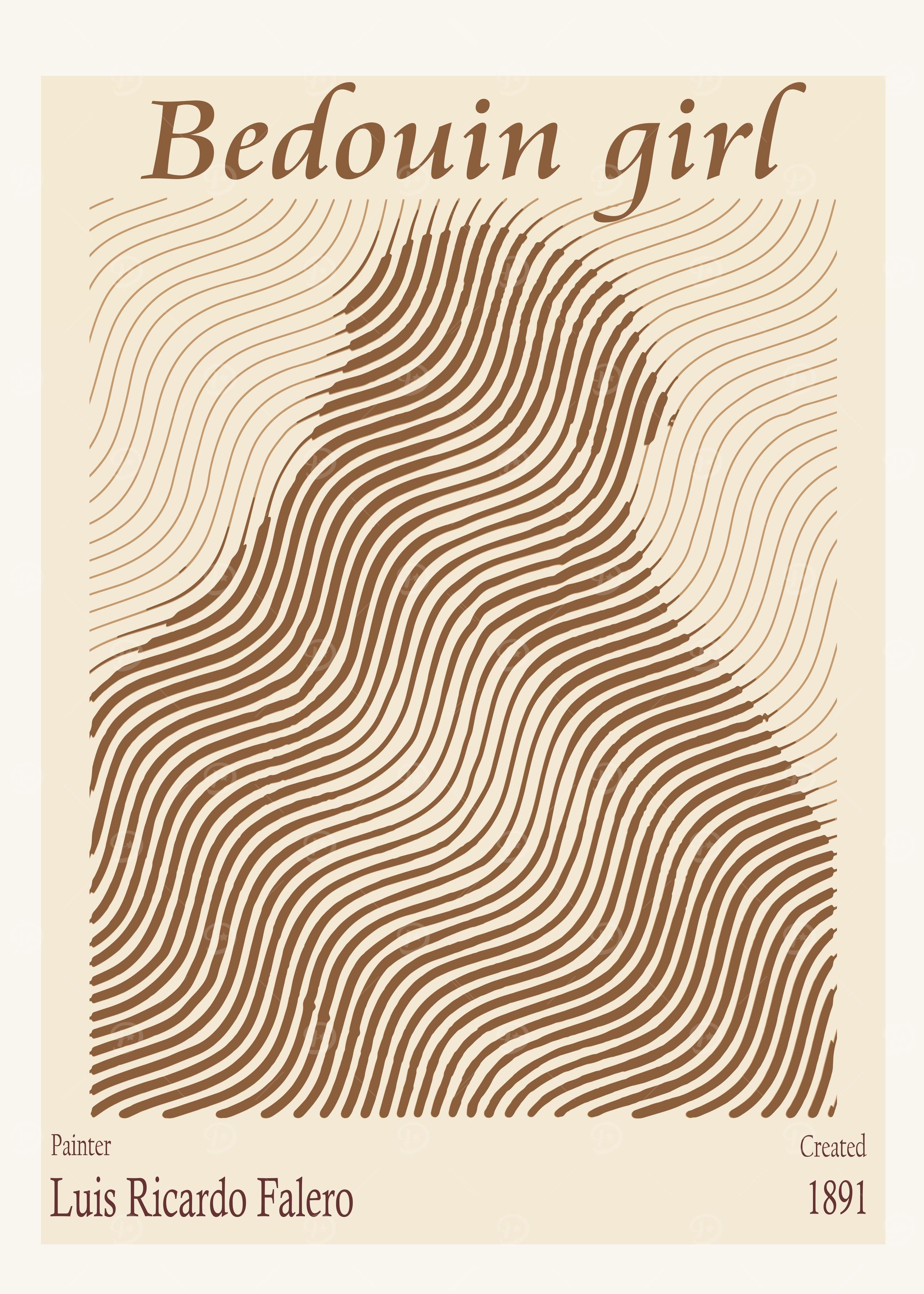 Bedouin Girl Abstract Art