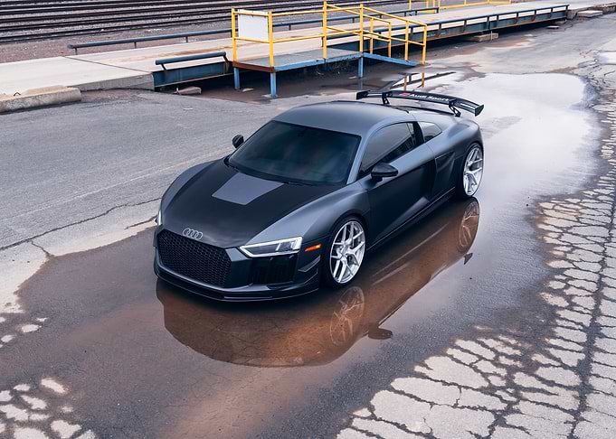 Audi R8 in a Puddle
