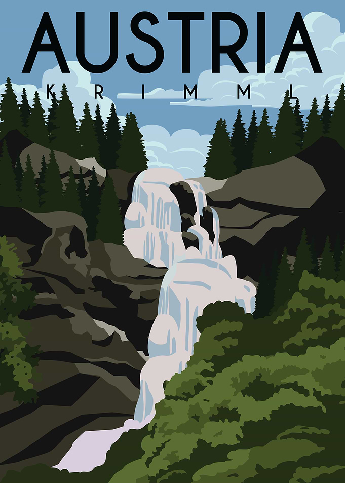 Austria Krimml Waterfall
