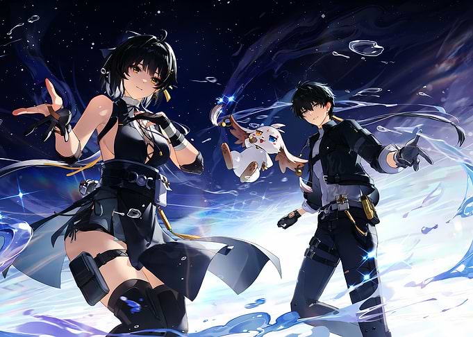Anime Characters in Space