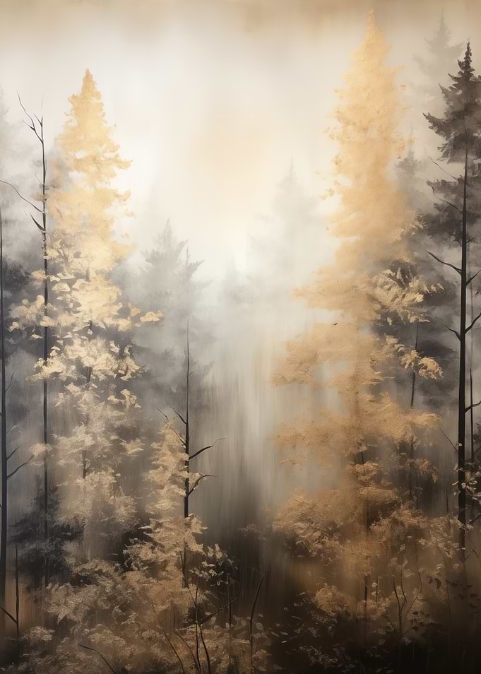 Golden Forest Fog