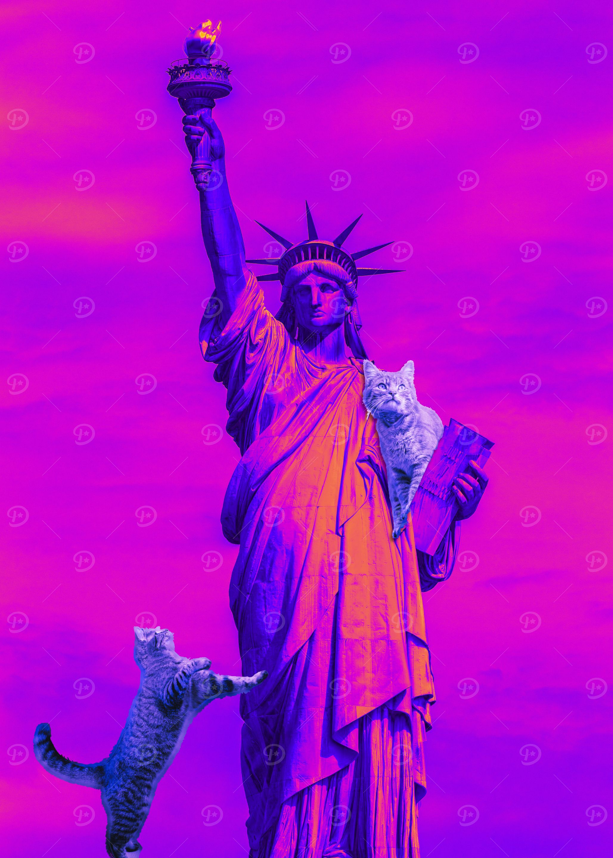 Statue of Liberty Cats