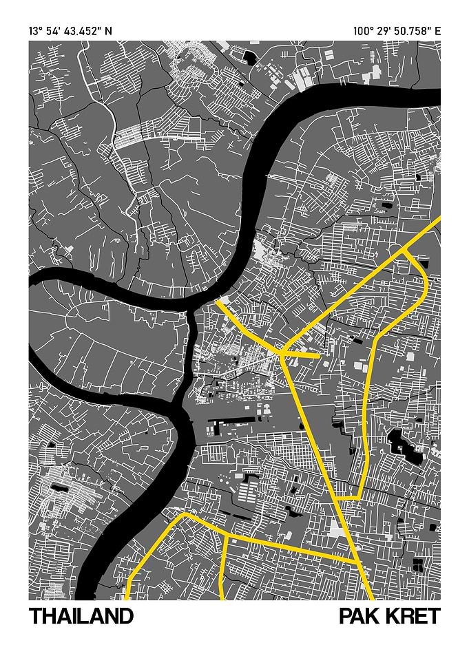 Pak Kret City Street Map