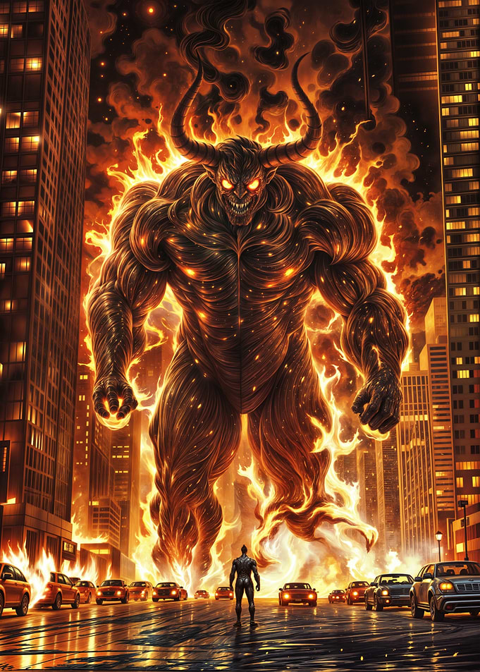 Super Hero vs. Fire Demon