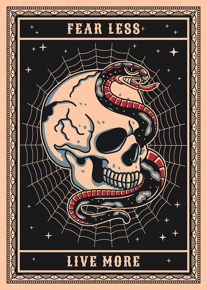 Fear less, live more tattoo art
