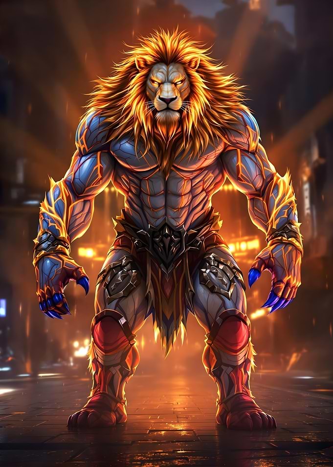Fiery Lion Warrior